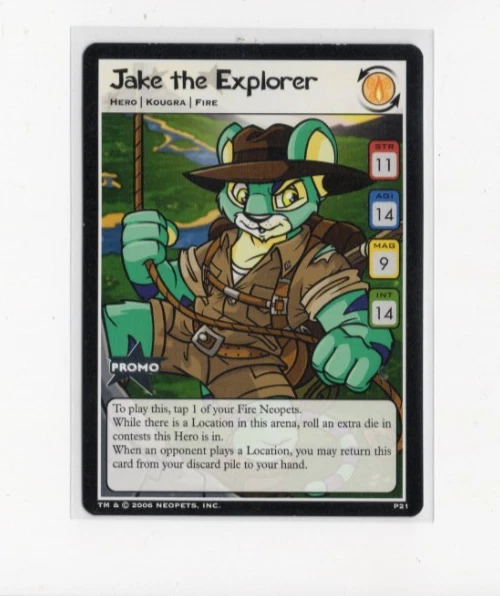 Neopets TCG Promo Card Jake the Explorer P21 Wizards 2006 - Image 1 of 1