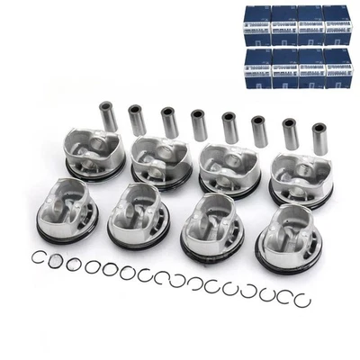 MAHLE 8x Pistons Rings Set Φ87+0.5mm For BMW 740i E60 E61 E65 E66 N62B40 4.0L V8 - Image 1 of 4