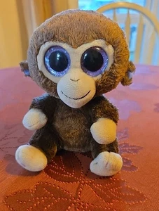 Ty Beanie Boos “ Coconut “ The Monkey  Beanbag Plush - Picture 1 of 6