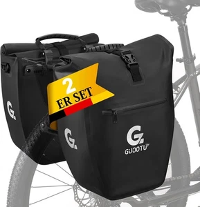 2er Set Gepäckträger-Tasche | 48L Tarpaulin mit Reflektoren - Bild 1 von 6