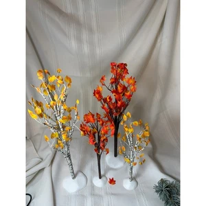 Reparto 56 Villaggio Autunno Acero e Betulla Set di 4 #52655 Usato in ottime condizioni - Foto 1 di 5