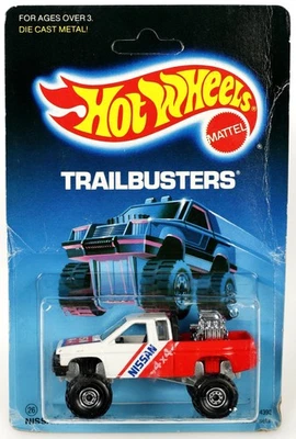 Hot Wheels Nissan Hardbody Trailbusters Series - 4392 NRFP 1986 Branco/Vermelho 1:64 - Imagem 1 de 4