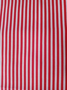 Red & White Striped Fabric Scraps - Picture 1 of 1