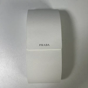 Prada Hard White Sunglasses/Eye Glasses Case Magnetic Closure Large Case  - Picture 1 of 7