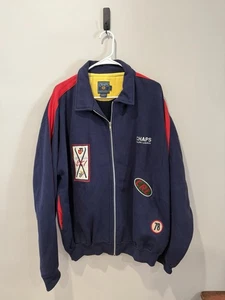 Vtg 90s Ralph Lauren Polo Chaps Full Zip Christmas Winter Ski Sweater USA L - Picture 1 of 4