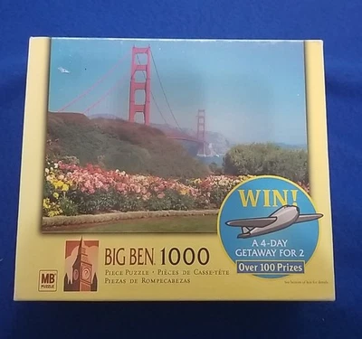 NEW: Big Ben Puzzle 1000 Pieces. Golden Gate Bridge, San Francisco  CA. - Image 1 of 4