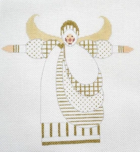 Pat Thode Hand Painted Needlepoint Canvas "Standing Creche Angel" Brand New - Picture 1 of 2