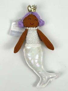 Wondershop Fabric Mermaid with Pink & Purple Hair Christmas Ornament - Picture 1 of 2