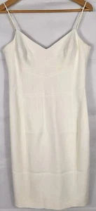 Saba Cream Shoestring Strap Knee Length Evening Dress Size 12 - Picture 1 of 14