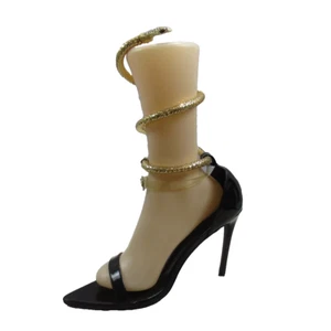 Cape Robbin Sz 9 Black Gold Crystal Rhinestone Serpent Snake Stiletto Halloween - Picture 1 of 23