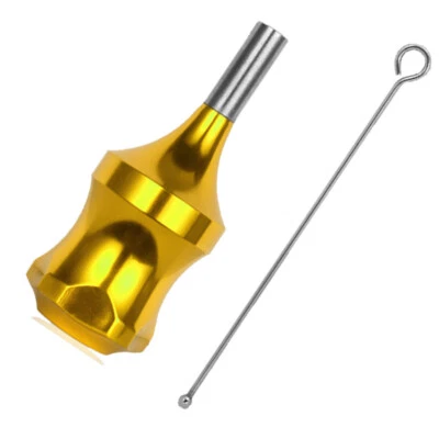 Empuñadura profesional de cartucho de aleación de zinc tatuaje dorado con émbolo de aguja de 78 mm NUEVO Foto 1 de 4