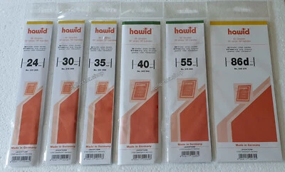 HAWID LEUCHTTURM STRISCE PER FRANCOBOLLI A SCELTA - FONDO NERO O TRASPARENTE - Bild 1 von 2