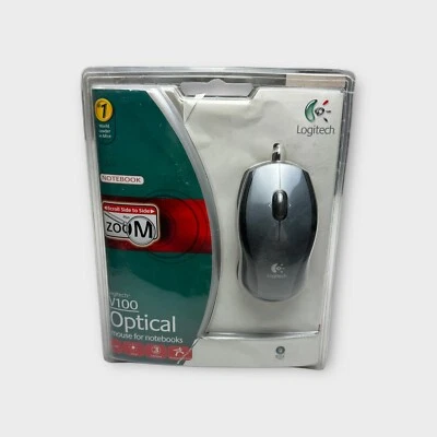 Logitech V100 Optical Mouse For Notebooks Used With Original Package - Image 1 of 4