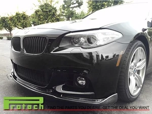 2011+ BMW M Sports Carbon Fiber HM Style Front Bumper Add On Lip 528i 535i 550i - Picture 1 of 2