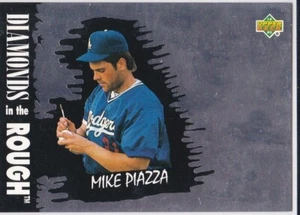 MIKE PIAZZA ROOKIE CARD Upper Deck HoloGram Baseball DIAMONDS IN THE ROUGH RC! - Picture 1 of 2