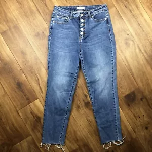 Pantalones de mezclilla Hammer para mujer talla 9 corte deshilachado cintura alta - Imagen 1 de 10