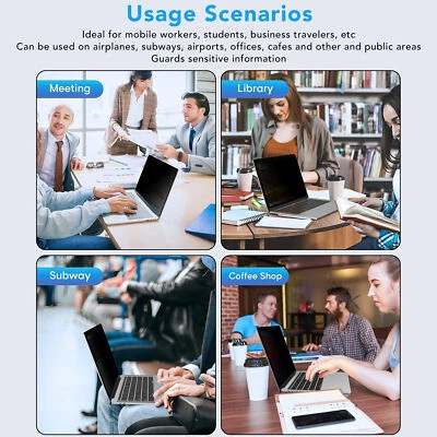 14in Laptop Screen Private Filter Blue Light Filter Prevent Glaring Removable L - Image 1 of 4