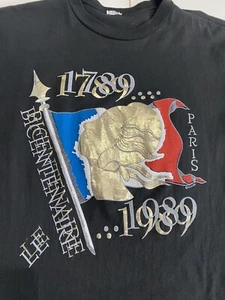 Rare BICENTENARIE 1989 French Revolution T-Shirt Bicentennial 200 L/XL - No Tag - Picture 1 of 8