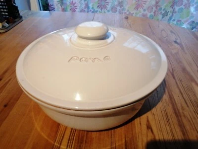 Römertopf mit Deckel Pane Brot Back Topf weiß 32 cm - Bild 1 von 4