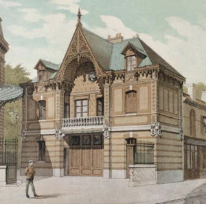 Architecture French Hotel by M P Planat Habitations Particulière Paris 1885 - Picture 1 of 3