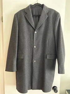 Abrigo de lana Springfield para hombre talla XL gris oscuro en perfecto estado como nuevo - Imagen 1 de 15