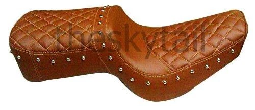 Ajuste para Royal Enfield Interceptor Elegante Asiento Diamante Marrón Rider Pillion Seat Foto 1 de 1