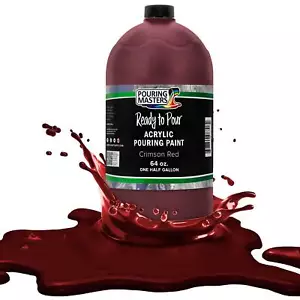 Pouring Masters Crimson Red 64-Ounce Bottle Water-Based Acrylic Pouring Paint - Picture 1 of 6