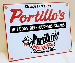 Portillo's hot dogs restaurant fast food nostalgia Sign