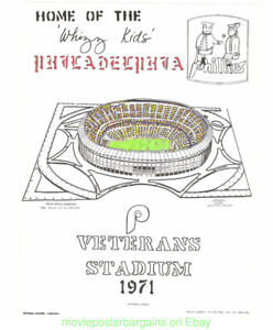 BASEBALL'S 1971 VETERANS STADIUM POSTER PHILADELPHIA PHILLIES