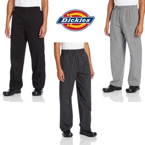 Pantalones holgados Dickies Chef con cremallera mosca, uniforme de chef, cocina, ropa culinaria DC224 - Imagen 1 de 1