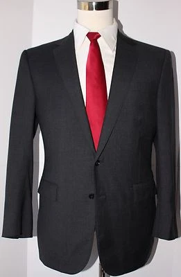 Traje Ralph Lauren Etiqueta Negra Gris 2 Botones Doble Ventilación Lana 42 Regular 36 26 Foto 1 de 4