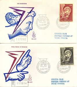 1968 FDC VENETIA N. 100/V VATICANO SERIE P.A. ARCANGELO RACCOMANDATA MF61000 - Imagen 1 de 1