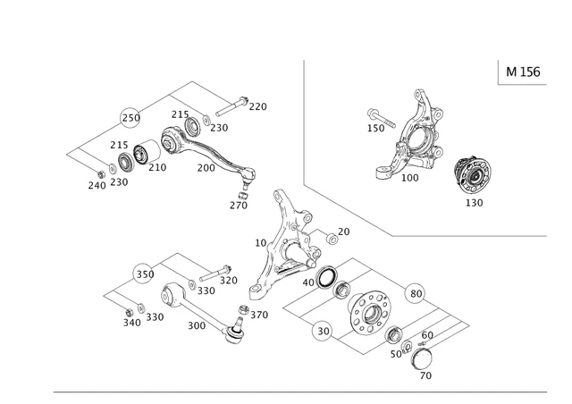 Apoio de suspensão direito Mercedes Benz genuíno C250 C63 AMG 2012-2015 2043306611 - Imagem 1 de 1