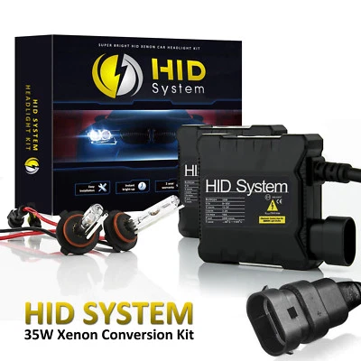 35W 35 WATT AC XENON HID LIGHTS CONVERSION KIT 6000K H11 H13 H16 9003 9004 8k h1 - Image 1 of 4
