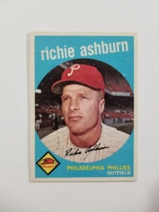 Tarjeta de béisbol Richie Ashurn 1959 Topps #300 Philadelphia Phillies - Imagen 1 de 2