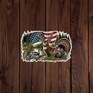 Hunting sticker vinyl decal fishing deer gun duck tis the season novelty laptop - Picture 1 of 3