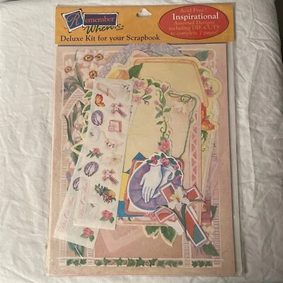 Kit de álbum de recortes Remember When Inspirational Deluxe troquelados, pegatinas, páginas NUEVO Foto 1 de 4