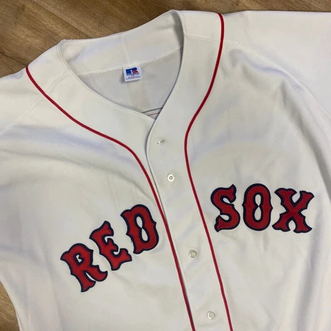 BOSTON RED SOX TED WILLIAMS VINTAGE 90s RUSSELL ATHLETIC MLB BASEBALL JERSEY XXL Cover