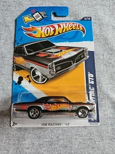 Pontiac GTO 2012 Hot Wheels '67 negro 173/247 sin pegar Walmart parabrisas banner - Imagen 1 de 5