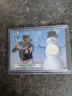 2021 Topps Walmart Holiday Relic Ronald Acuna Jr Card# WRC-RAJ - Image 1 of 2