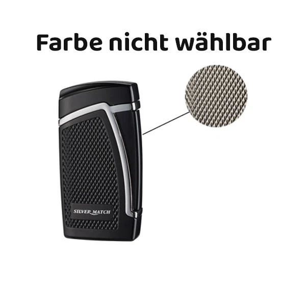 Silver Match Feuerzeug mit Double Jet-Flamme, Farbe nicht wählbar - Bild 1 von 4