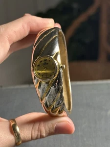 Reloj Pulsera Faberge LXF767 De Colección Dos Tonos Dorado y Plata Para Mujer Puño con Bisagras - Imagen 1 de 4