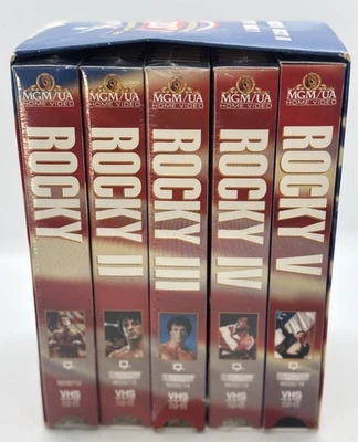 Vintage Rocky VHS Boxed Gift Set Collection 20th Anniversary Sylvester Stallone - Image 1 of 4