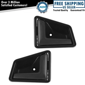 Black Front Interior Door Handle Pair Inside Set for 91-98 Suzuki Sidekick - Picture 1 of 4