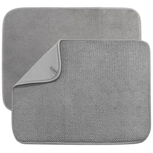 2 Pack Microfiber Dish Drying Mat,Absorbent Dish Drainer Kitchen Counter,Supe... - Picture 1 of 7