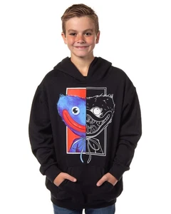 Sudadera con capucha pulóver Poppy Playtime Huggy cara dividida cuidado de saltos para niños - Imagen 1 de 4