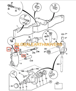 Retroexcavadora JCB - CONJUNTO DE DIRECCIÓN. PIN, CASQUILLO Y SELLOS (811/70012 808/00253 904/09300) - Imagen 1 de 1