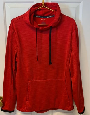 Sudadera con Capucha Tek Gear Unisex Roja Forrada de Vellón Rendimiento Activo Mediana Foto 1 de 4