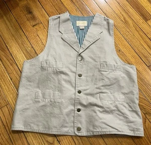 Scully Khaki Cotton Canvas Vest Men's XXL Style #RW041 - Picture 1 of 11