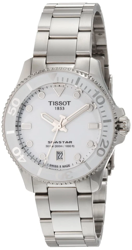 Tissot Seastar 1000 White Unisex Adult Watch - T120.210.11.011.00